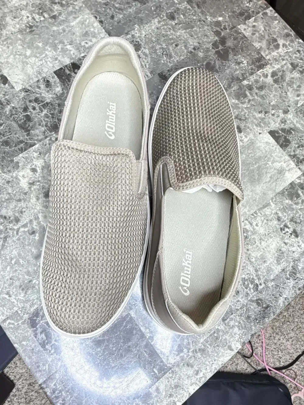 OluKai Lae'ahi Textile Mesh Slip-On Shoes Clay